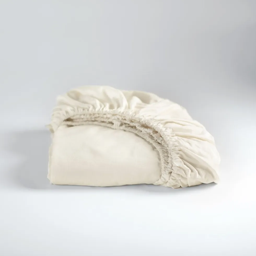 Cinderella Hoeslaken Basic Katoen 30cm Hoekhoogte - ivoor 90x210cm