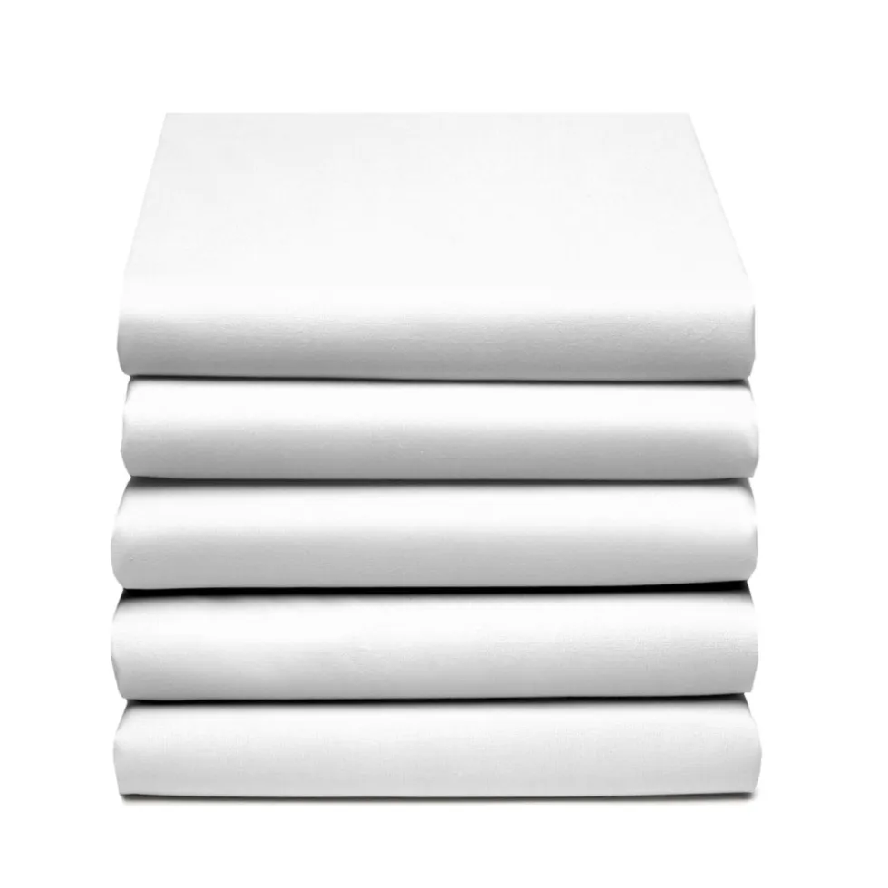 Cinderella Splittopper Hoeslaken Jersey Katoen Stretch Single Split - white 200x200/210cm