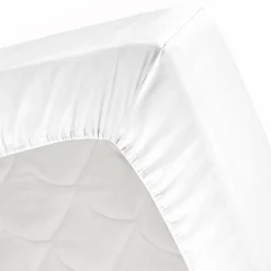 Cinderella Splittopper Single Split Hoeslaken Katoen Satijn - white 160x200cm