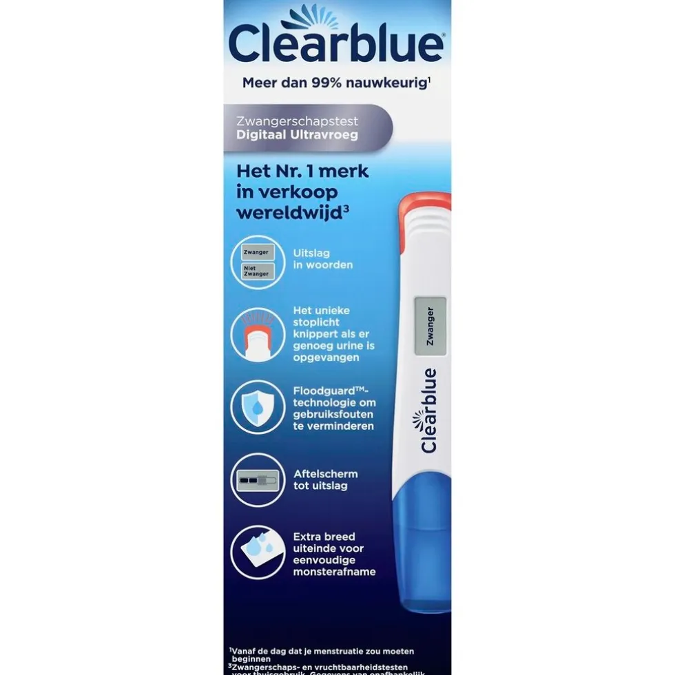 Clearblue Ultravroeg Digitaal Zwangerschapstest