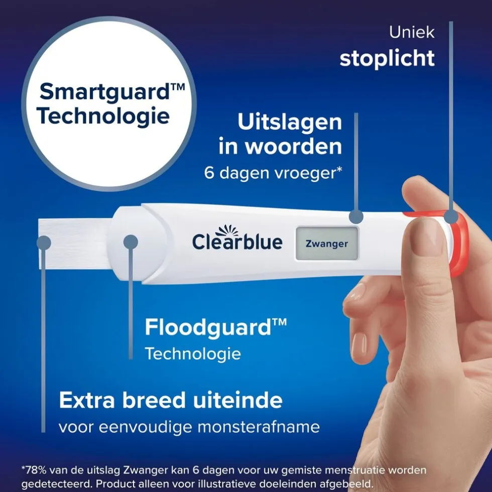 Clearblue Ultravroeg Digitaal Zwangerschapstest