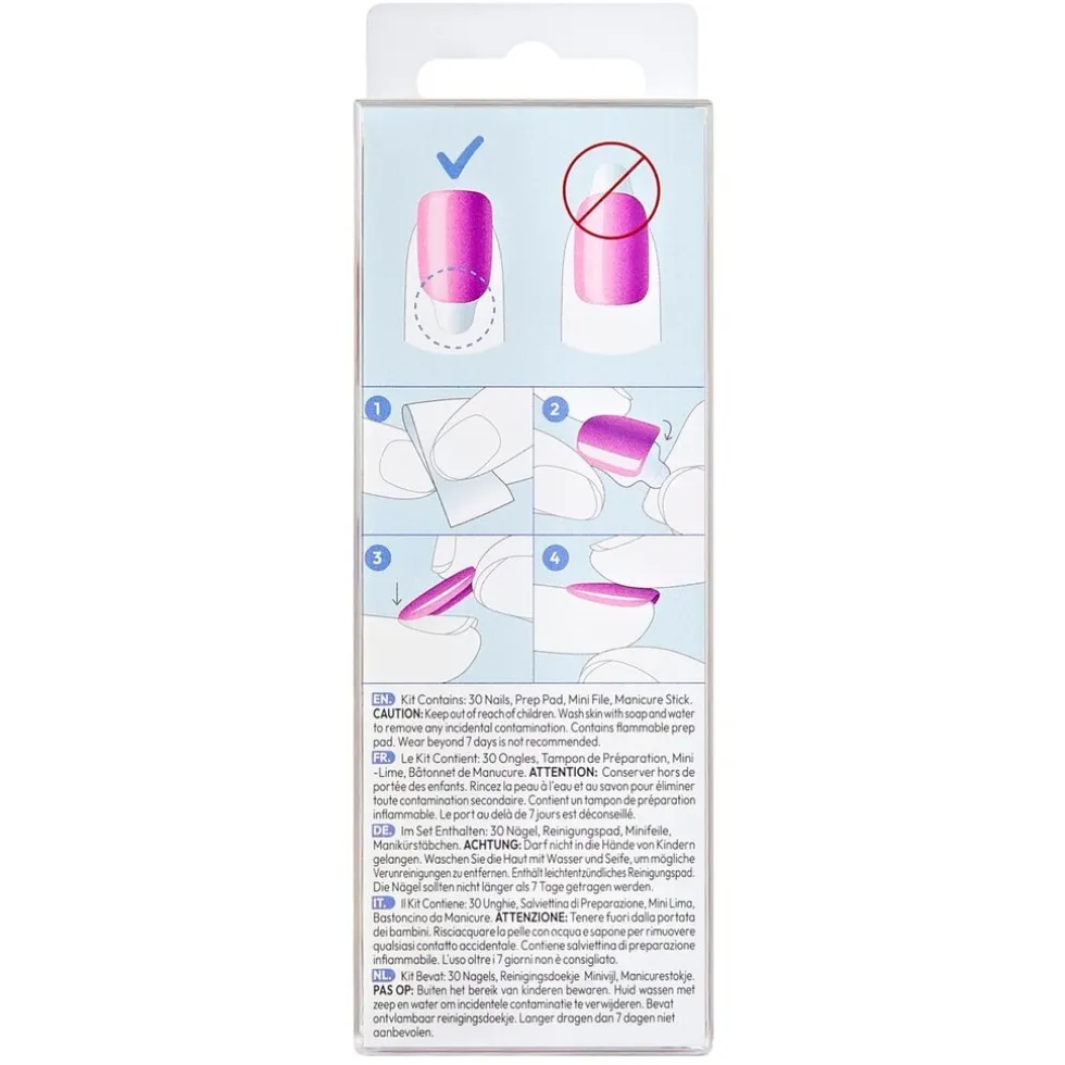 Color FX by imPRESS The No Glue Mani Levels Kunstnagels