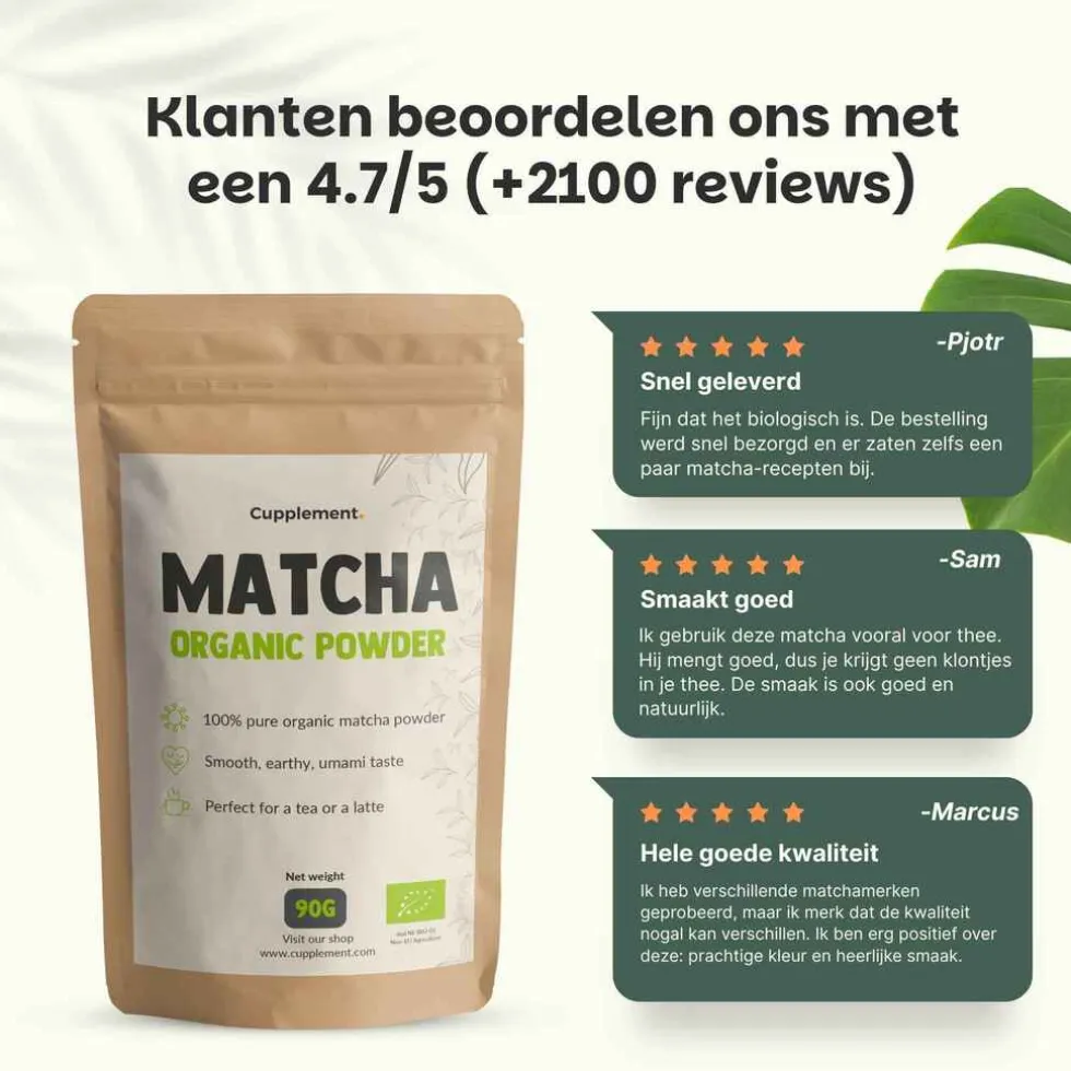 Cupplement Matcha Thee Poeder Biologisch