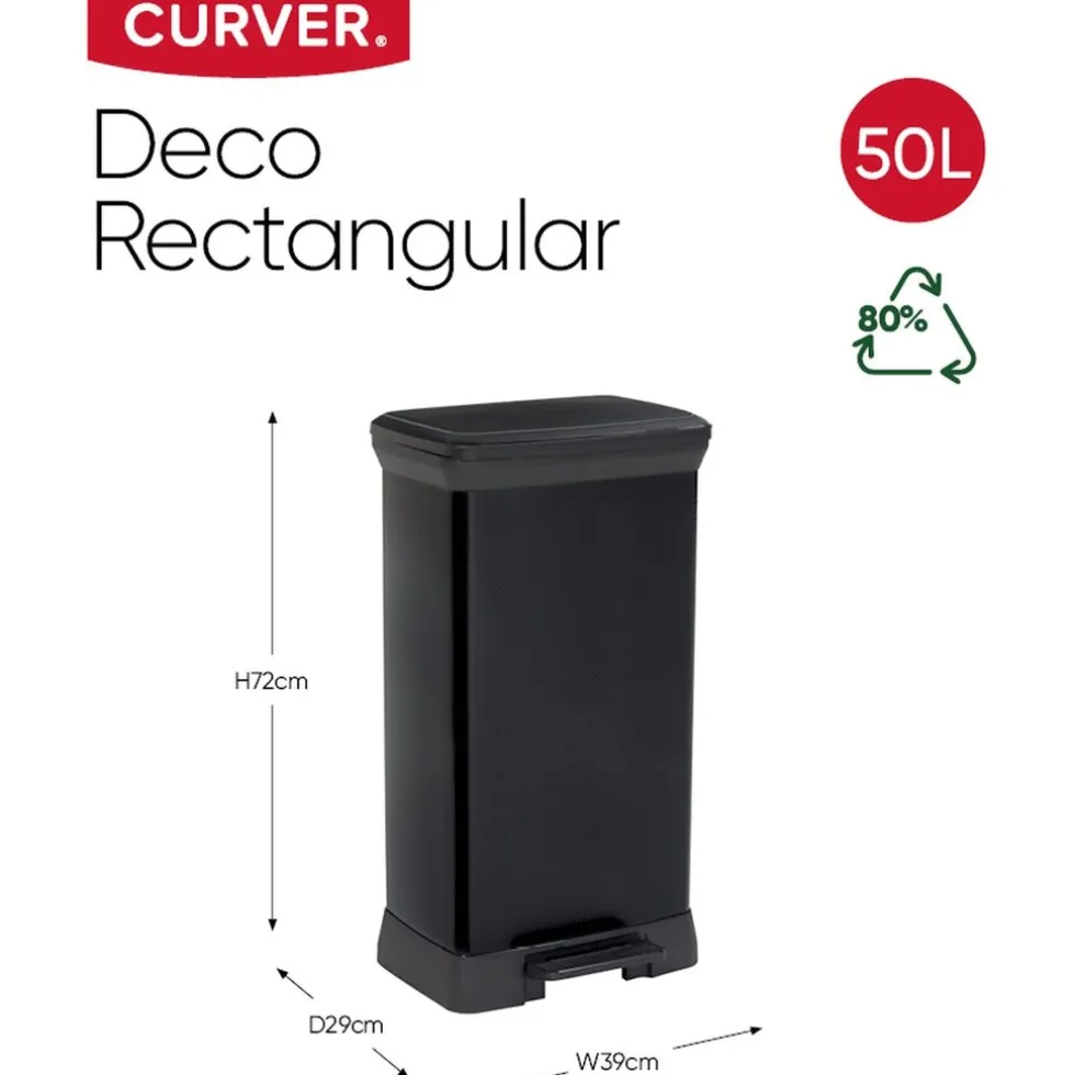 Curver Decobin Prullenbak 50L