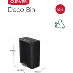 Curver Decobin Prullenbak 65L