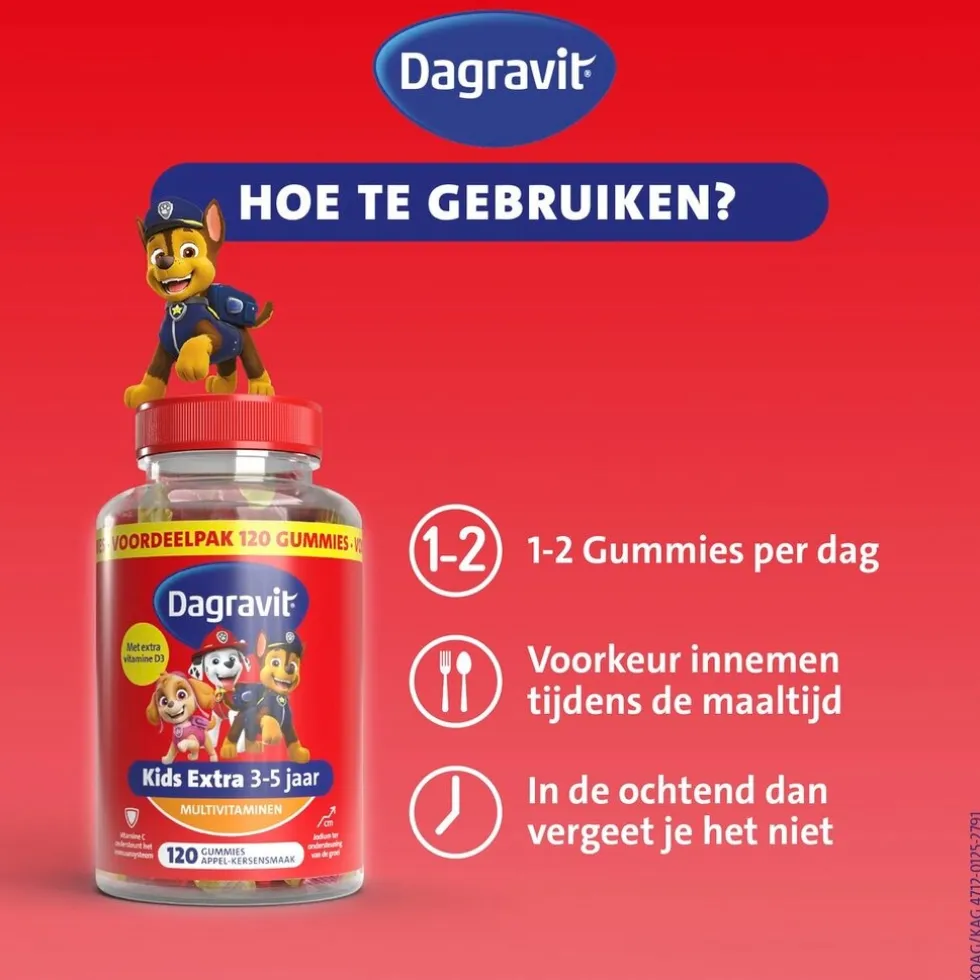 Dagravit Kids Multivitaminen Paw Patrol Gummies