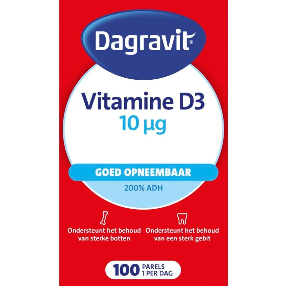 Dagravit Vitamine D3 10ug Parels