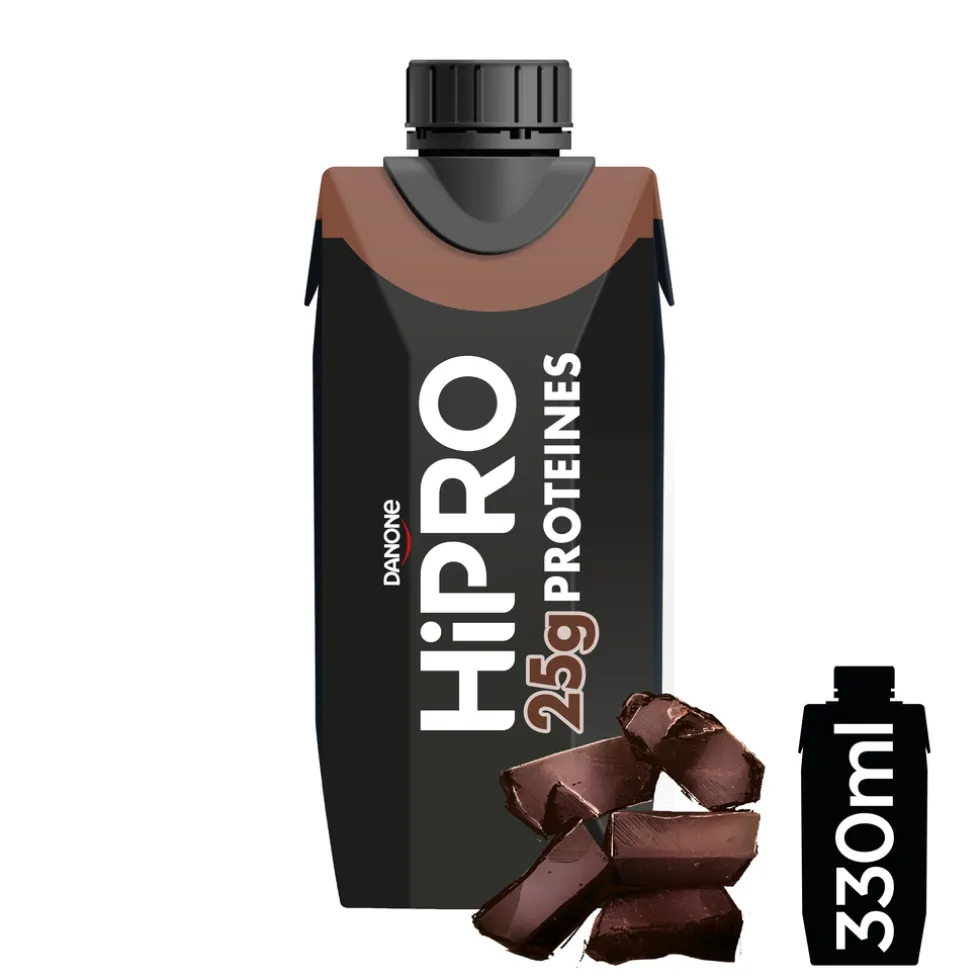 DANONE HiPRO Chocolade Proteïneshake Voordeelverpakking 24 x 330ml