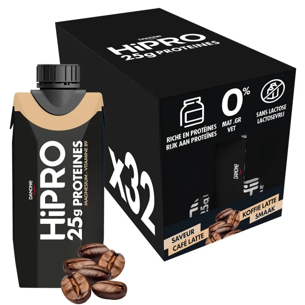 DANONE HiPRO Koffie Proteïneshake Voordeelverpakking 32 x 330ml