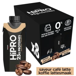 DANONE HiPRO Koffie Proteïneshake Voordeelverpakking 8 x 330ml