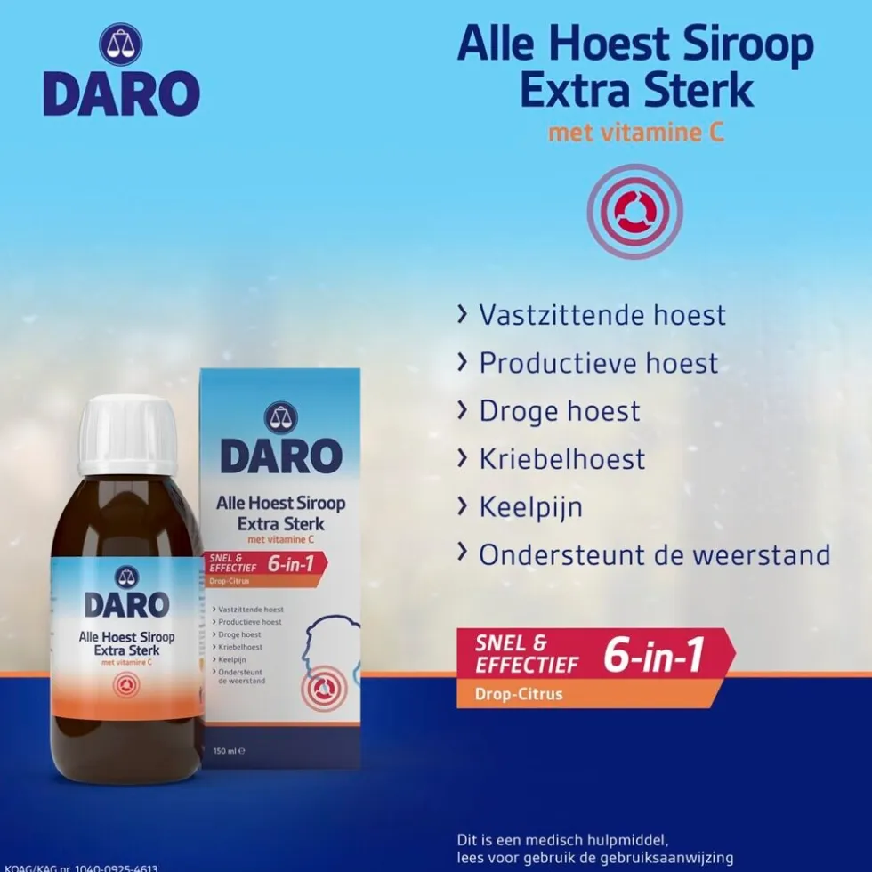 Daro Extra Sterk Alle Hoest Siroop met Vitamine C