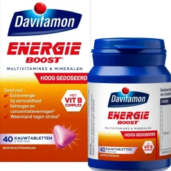 Davitamon Energie Boost¹ Hooggedoseerde Bosvruchten Kauwvitaminen