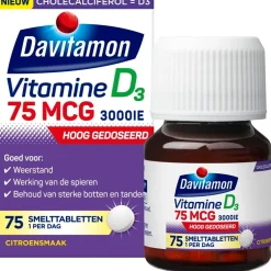Davitamon Vitamine D3 75mcg Smelttabletten