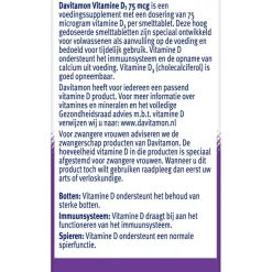 Davitamon Vitamine D3 75mcg Smelttabletten