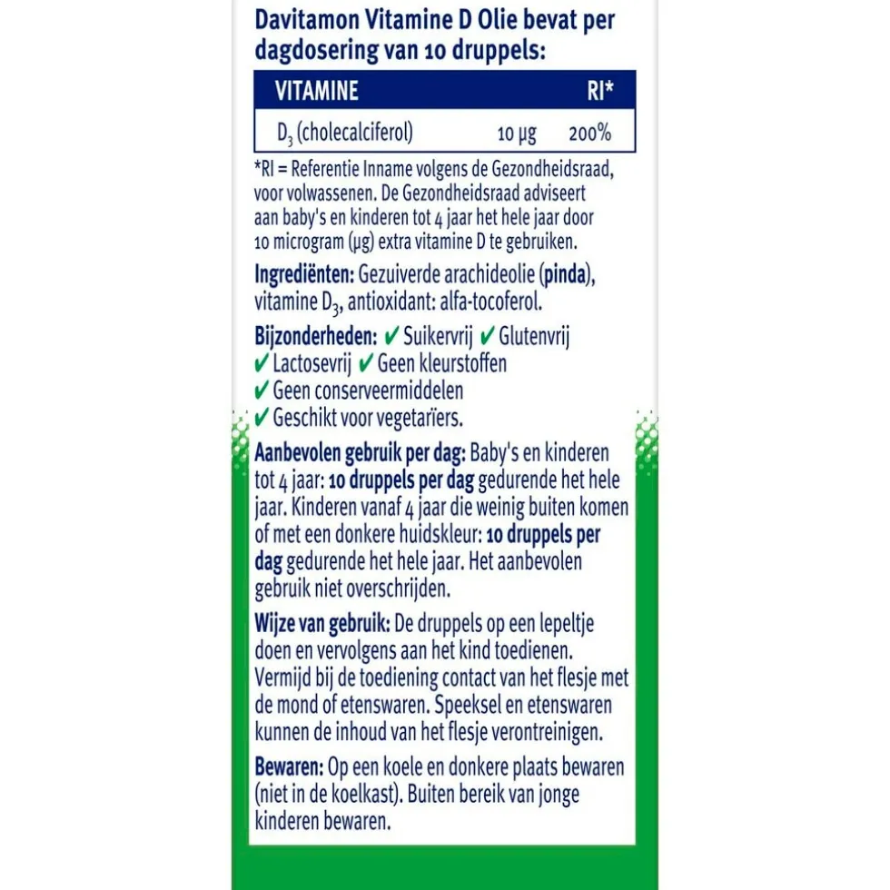 Davitamon Vitamine D Olie voor Baby en Kind