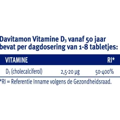 Davitamon Vitamine D3 Vanaf 50 Jaar Tabletten