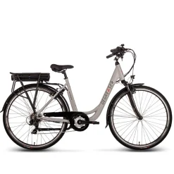 Degreaser dames ebike 50 cm 10.4 Ah 7sp zilver