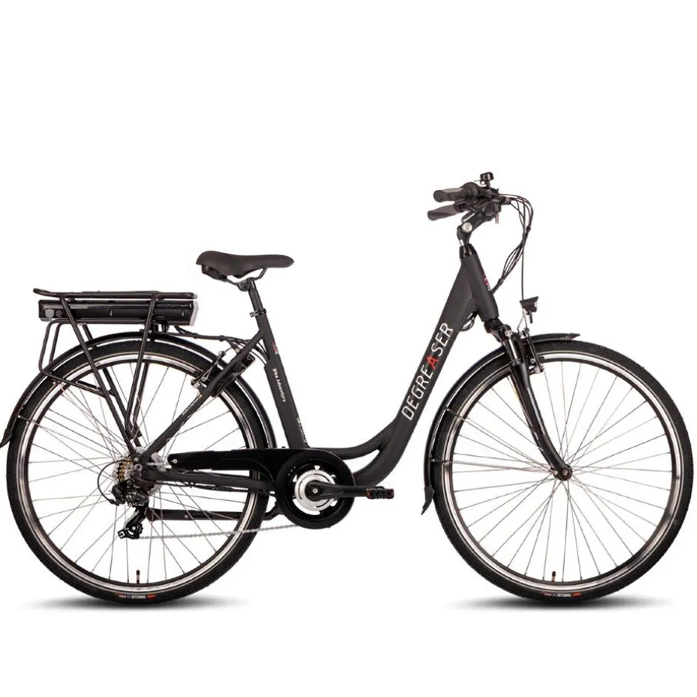 Degreaser dames ebike 50 cm 10.4 Ah 7sp zwart