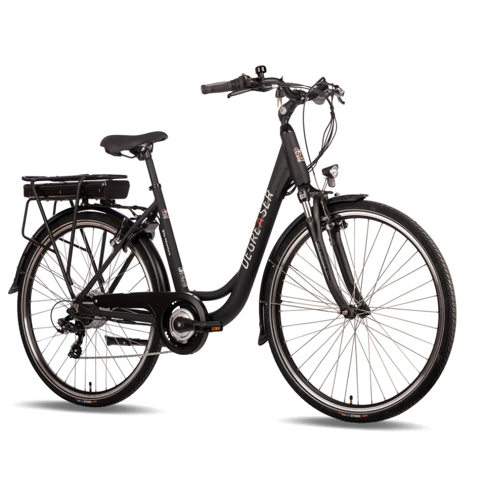 Degreaser dames ebike 50 cm 10.4 Ah 7sp zwart