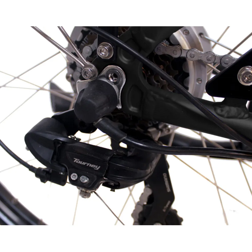 Degreaser dames ebike 50 cm 10.4 Ah 7sp zwart