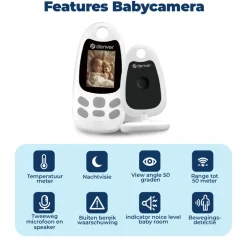 Denver BC250 Babyfoon met Camera met Nachtvisie