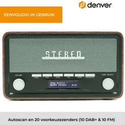 Denver DAB18 DAB+/FM Radio met Bluetooth