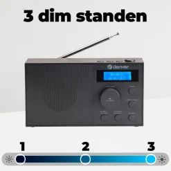 Denver DAB51B DAB+/FM Nood-Radio met Bluetooth