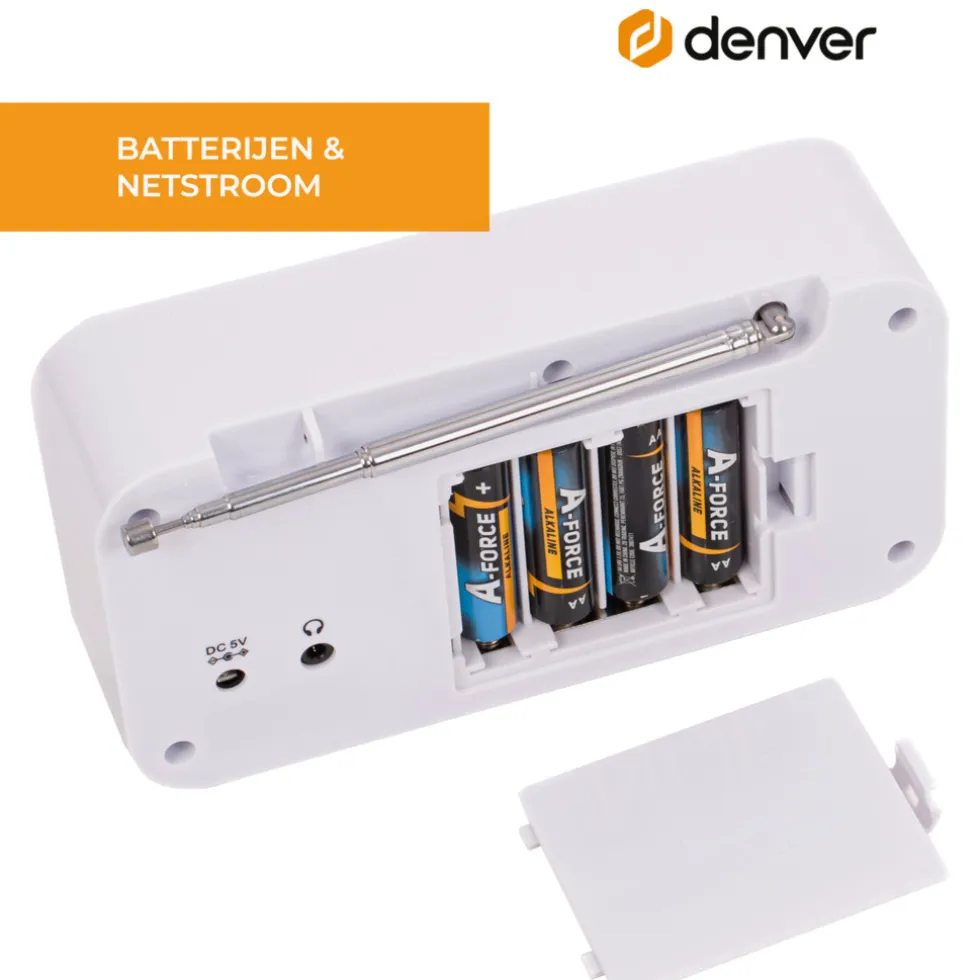 Denver DAB42W Noodradio DAB+/FM-radio met Bluetooth