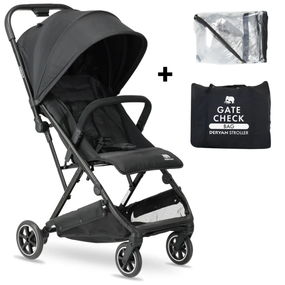 Deryan Easy Luxe Lichtgewicht Buggy + Regenhoes & Transporttas – Ideaal voor Onderweg