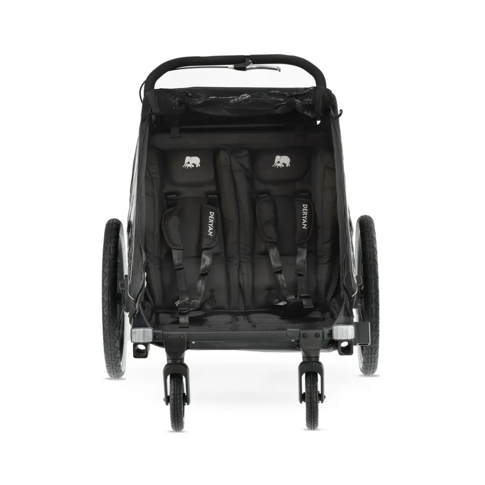 Deryan Fietskar V2 Wandelwagen en hardloopkinderwagen 2 persoons