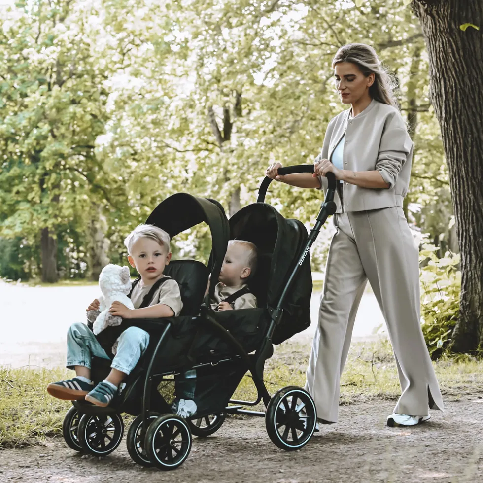 Deryan Luxe Elena Dubbele buggy Inclusief regenhoes