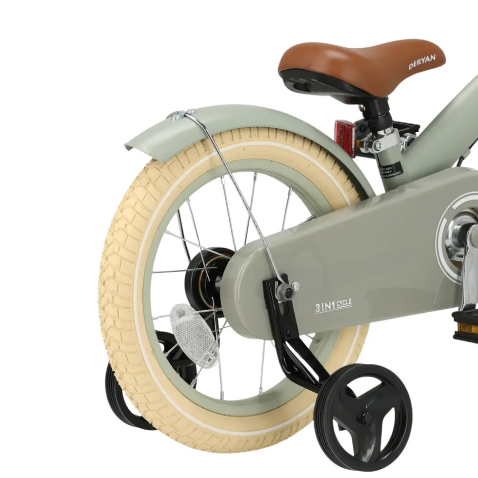 Deryan Luxe Kinderfiets 12 Inch 3 in 1 Loopfiets