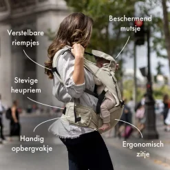 Deryan Pack Luxe Ergonomische draagzak + Opbergvakjes