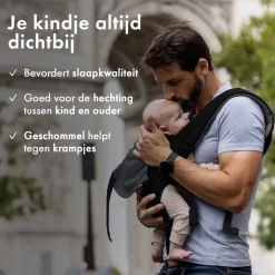 Deryan Pack Luxe Ergonomische draagzak Babydrager met opbergvakjes