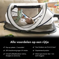 Deryan Peuter Luxe Campingbedje inclusief zelfopblaasbare matras