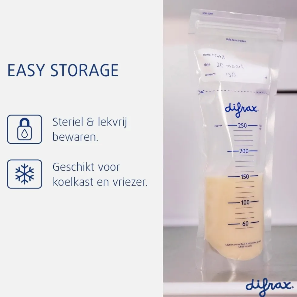 Difrax Moedermelk bewaarzakjes - 40 stuks