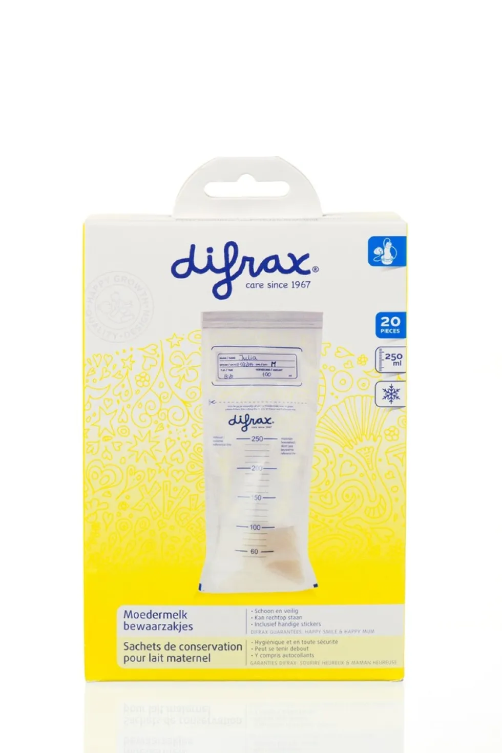 Difrax Moedermelk bewaarzakjes - 80 stuks