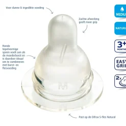 Difrax Natural 3+M Medium Flessenspenen