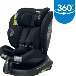 Ding Aiden Black 40-150 cm 360° i-Size Autostoel