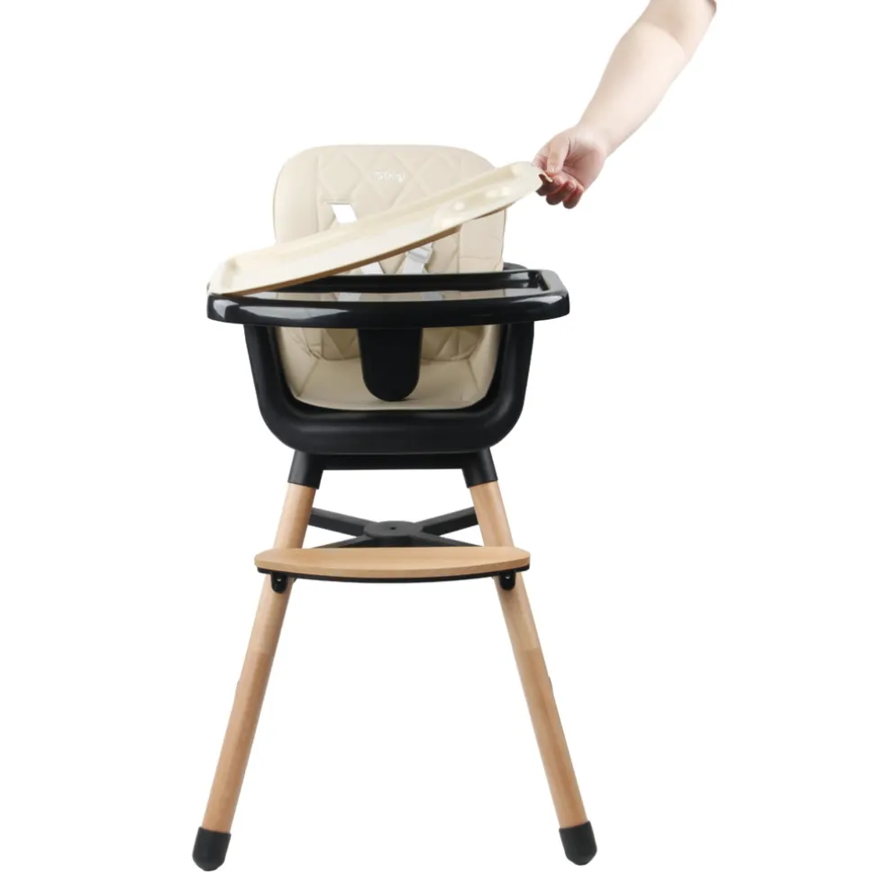 Ding Daily Beige Houten Kinderstoel