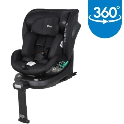 Ding Fynn Black 40-150 cm 360° i-Size Autostoel
