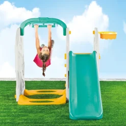 Dolu Turquoise/Geel 4-in-1 Speeltoestel
