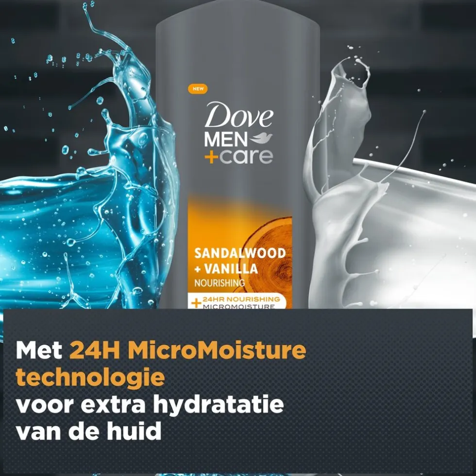 Dove Men+Care Sandalwood & Vanilla 3-in-1 Douchegel