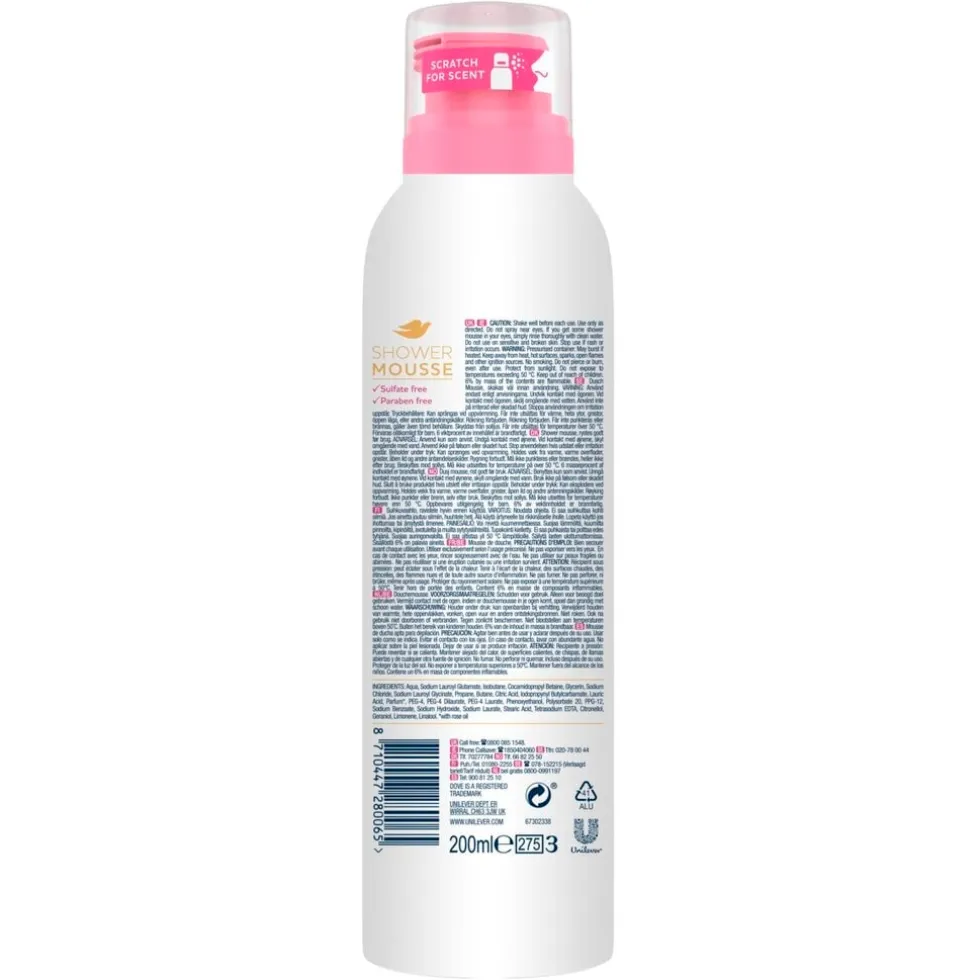 Dove Rose Oil Shower Mousse