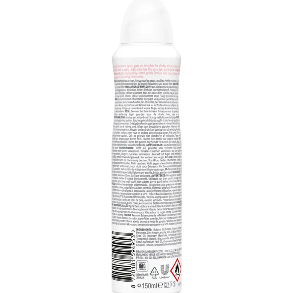 Dove Whole Body Raspberry & Rose Deodorant Spray