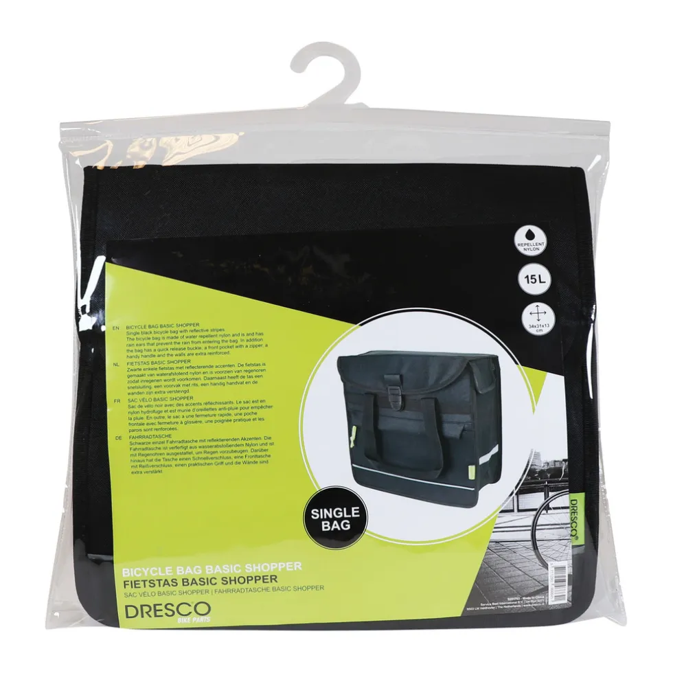 Dresco Enkele Fietstas Basic Shopper 15 Liter