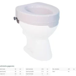 Drive Toiletverhoger Ticco 2G Ergonomisch 10 cm Zonder Deksel