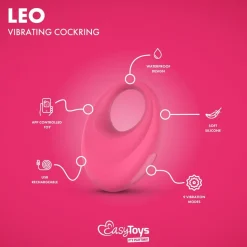 EasyConnect Vibrerende Cockring Leo Bediening met App