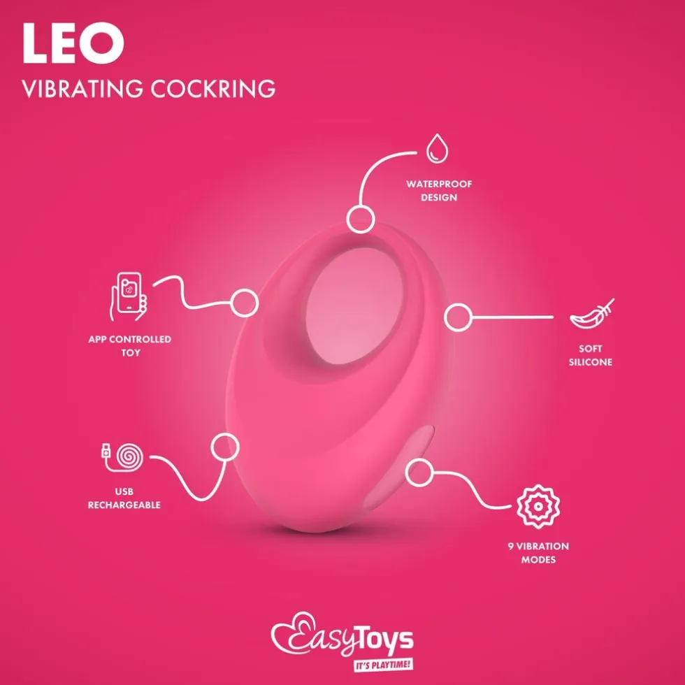 EasyConnect Vibrerende Cockring Leo Bediening met App