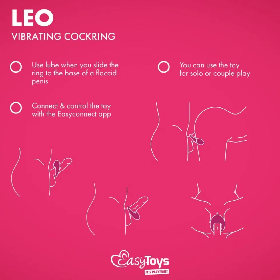 EasyConnect Vibrerende Cockring Leo Bediening met App